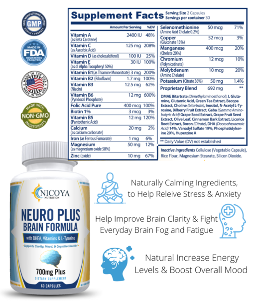 nicoya nutrition neuro plus brain formula supplement facts benefits