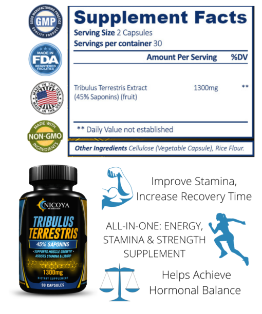 tribulus terrestris supplement facts panel